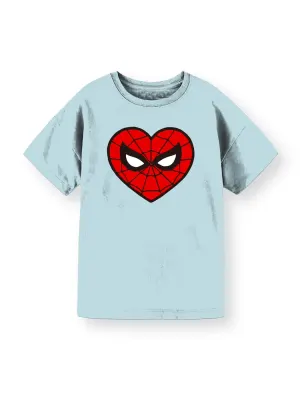 Marvel Homem-Aranha T-shirt "Heart Eyes" de Manga Curta para Menina