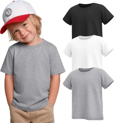 Oakgarden Pack de 3 T-Shirts Básicas de Manga Curta para Menino