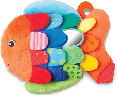 Melissa & Doug Poisson Livre Sensoriel en Tissu pour Bébé