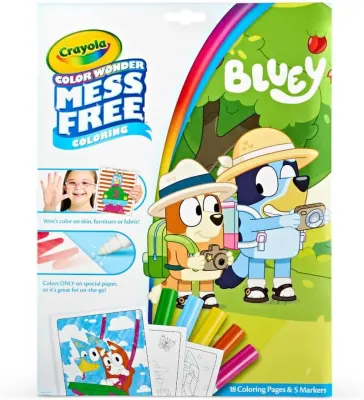 Crayola Color Wonder Bluey Conjunto de Colorir Sem Sujidade