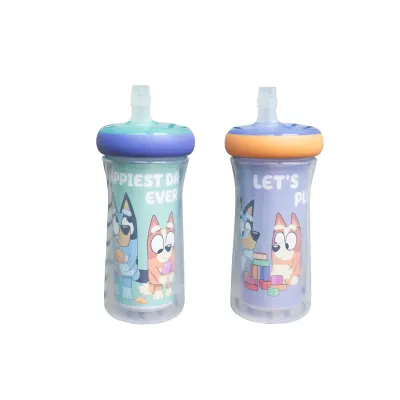The First Years Bluey Gobelet Thermos avec Paille 266 ml Pack 2