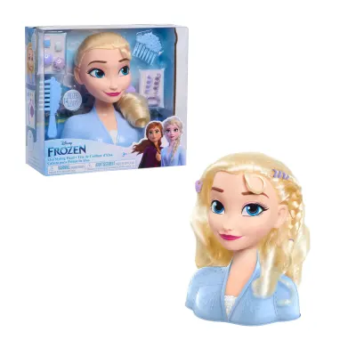 Disney Frozen 2 Cabeça de Pentear Elsa com 17 Acessórios