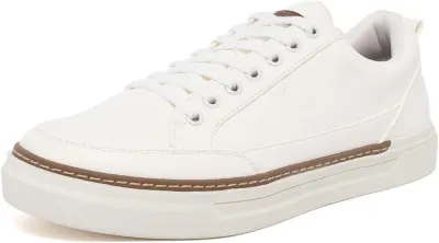 Nautica Men's Classic Low-Top Lace-Up Sneakers White