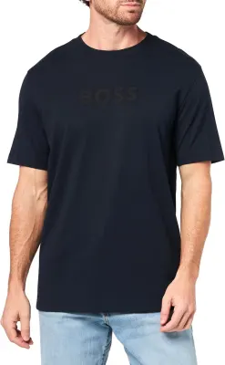 Boss T-shirt Algodão Logótipo Relevo Homem
