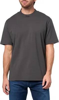 Boss T-shirt com Logótipo na Gola Homem Cinzento