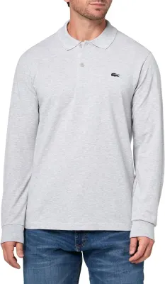 Lacoste Polo Regular Fit Manga Comprida Cinzento Mesclado DH5523-51-031