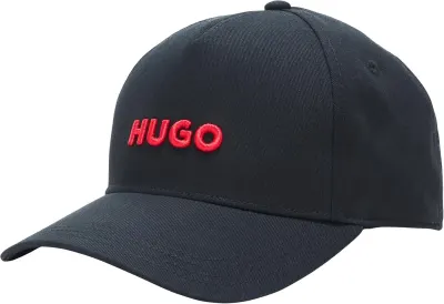 Hugo Boné de Basebol em Algodão com Logótipo Grande Preto