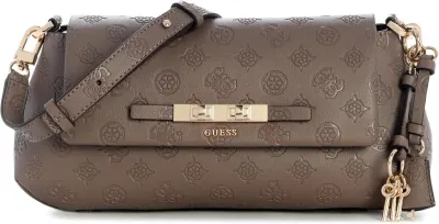 Guess Mala Tiracolo Carmella com Aba e Logótipo em Relevo Mulher