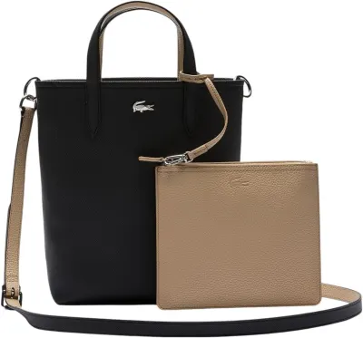 Lacoste Mala Tote Anna Vertical Reversível NF2991AA Azul-Escuro/Petúnia