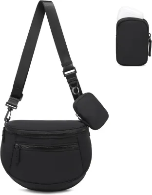 G.Z.LANKIN Bolsa Cintura Crossbody LKJXA Acolchoada Preto