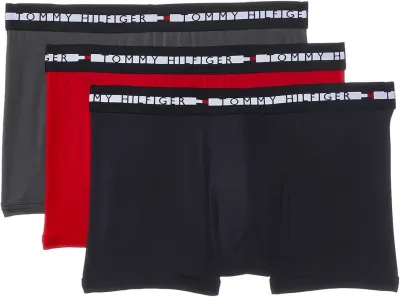 Tommy Hilfiger Pack 3 Boxers Comfort Plus Cinzento/Vermelho/Azul-Marinho