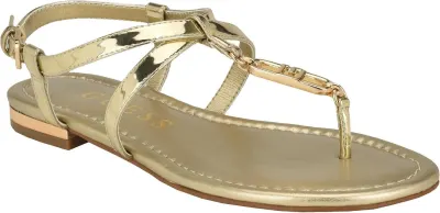 Guess Meaa Sandália Rasa T-Strap Feminina