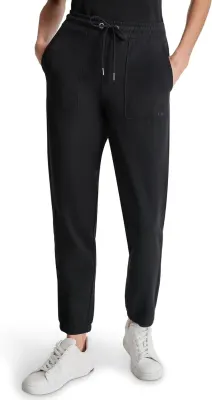 DKNY Calças Jogger Malha Cós Franzido Mulher Preto
