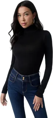 GUESS Top Eco Anita Gola Alta Preto XL