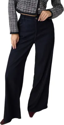 Guess Calças de Ganga Wide Leg Mulher W6BAJ5D2715 Azul Escuro