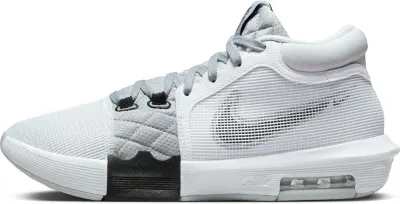Nike Sapatilhas de Basquetebol LeBron Witness VIII Homem Branco/Preto/Cinzento
