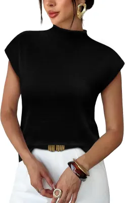 Sampeel Camisola de Malha Mulher Manga Curta