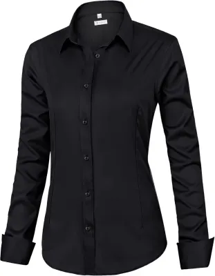 Siliteelon Camisa Mulher Clássica com Botões