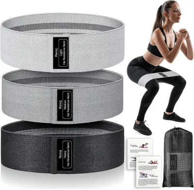 Renoj Conjunto 3 Bandas Resistência Tecido RB3 Preto