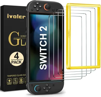 Ivoler Pack 4 Películas Vidro Temperado Nintendo Switch 2 7,9"