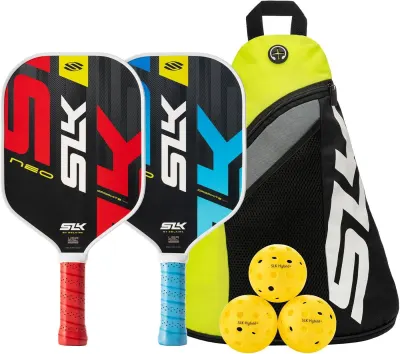 Selkirk Sport SLK Neo Conjunto 2 Raquetes Pickleball com Bolas e Saco