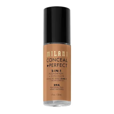 Milani Conceal + Perfect Base e Corretor 2 em 1 30ml Natural Tan