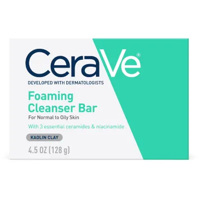 CeraVe - Sabonete em Barra Espumoso com Argila Caulino, 128 g