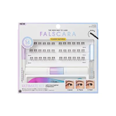Kiss Falscara Kit Extensões Pestanas DIY 36 Tufos Alongamento